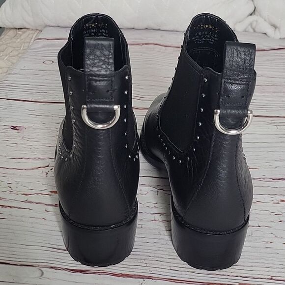 COLE HAAN Black Waterproof Studded Ankle Boots Size 8.5 - Picture 6 of 8